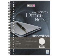 bloc business avec spirale sur la longueur, A4,