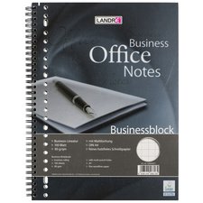 Bloc business avec spirale sur la longueur, 100 feuilles - A4