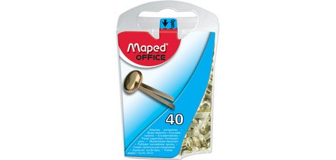 Attache parisienne maped acier laitonné 17mm boîte distributrice 40 unités