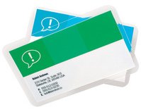 Gbc card laminating pouches 6090mm 2x125 micron gloss (100)