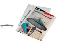 Bande de classement pour reliure thermique, PVC, blanc