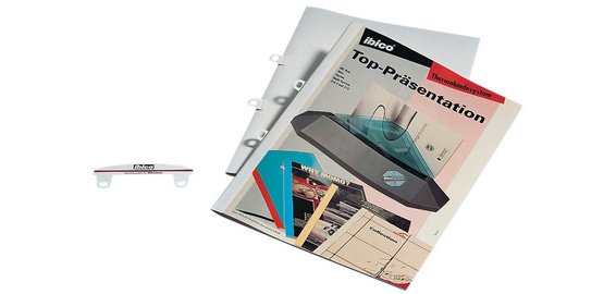 Bande de classement pour reliure thermique, PVC, blanc