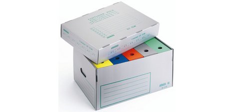 Container for archive boxes, made of polypropylene