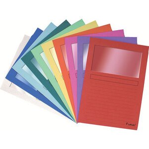 Pack of 25 window folders Forever 120gsm - pastel asst- 22x31cm - Assorted colours