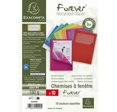 Paquet de 100 chemises à fenetre Forever - 22x31cm