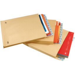 Envelop met balg, C4, 229 x 324 mm, bruin kraftpapier