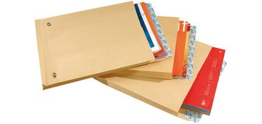 Pochettes à soufflets, C4, 229 x 324 mm, kraft brun