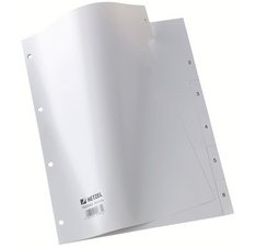 intercalaires en plastique, chiffres, A4, 1-6, PP,