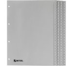 intercalaires en plastique, chiffres, A4, 1-6, PP,