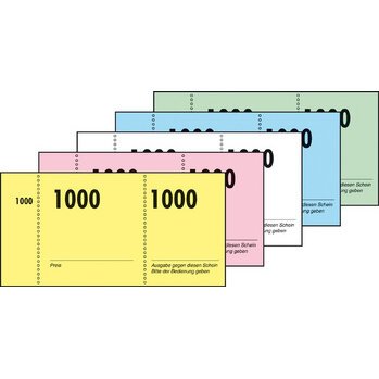 Ticketblok met nummering 1 - 1000, 105 x 50 mm