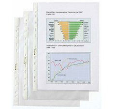 Geperforeerde hoesjes Economy, A4, PP, gekorreld, 0,043 mm