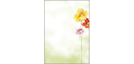 Papier à motif, A4, 90 g/m2, motif 'Flowerstyle'