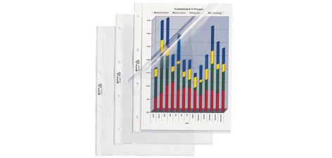 Geperforeerde hoesjes Standard, A4, pvc, gekorreld