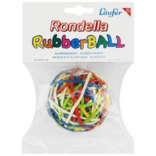 Bracelets élastiques RONDELLA Rubberball en sachet - diamètre 60 mm