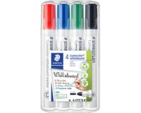 Marqueur tableau blanc 351 Lumocolor, étui de 4