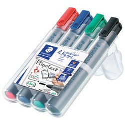 Marker voor flip-over 356B Lumocolor - etui van 4 stuks