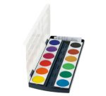 Pastilles de gouache ST12, 12 couleurs, en plastique
