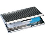 étui de cartes de visite chromé, argent brillant