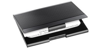 Visitenkartenetui Sigel VZ134 20 Karten mattschwarz Aluminium