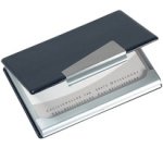 étui pour cartes de visite 'aluminium/imitation cuir'
