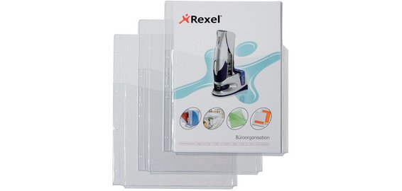 Folderhoes met uitklapbaar vak, A4, PVC