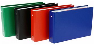 Classeur 2 anneaux cartonné paysage Elba A5 - Dos 4 cm couleurs assorties