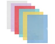 Plastic Corner Shirt Oxford Fard'Liss A4 PVC 20/100th translucent blue - Pack of 10 pockets