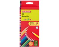 Crayons de couleur triangulaires, étui carton de 12