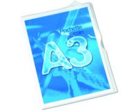 Plastic Corner Shirt Oxford A3 polypropylene 17/100 transparent colorless - Pack of 10