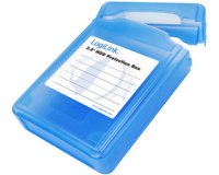 Boîtier de protection pour disques durs 3,5', bleu