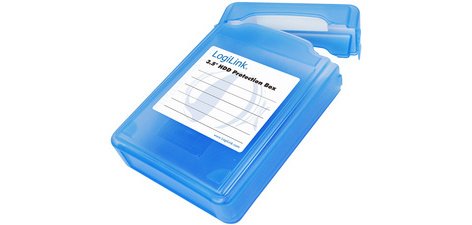 Boîtier de protection pour disques durs 3,5', bleu