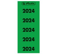Etiquette imprimée pour classeur année 2024, vert