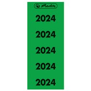 Etiquette imprimée pour classeur année 2024, vert