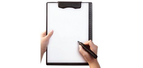 Magnetic clipboard, magnetic mounting, black