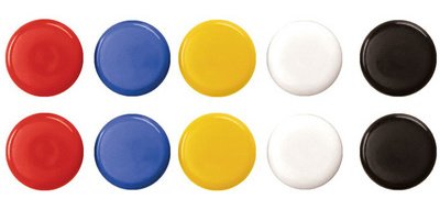 aimants de signalisation 20 mm, assorti