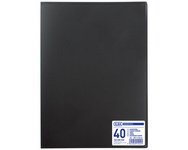 Carpeta de fundas Oxford Memphis de polipropileno A3 negro de 20 bolsillos - 40 vistas