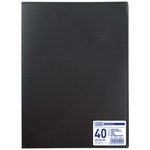 Carpeta de fundas Oxford Memphis de polipropileno A3 negro de 20 bolsillos - 40 vistas