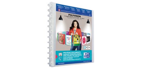 Protège-documents Vario-Zipp POLYVISION, bleu