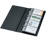 Classeur à anneaux pour cartes de visite, noir mat
