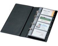 Classeur à anneaux pour cartes de visite, noir mat