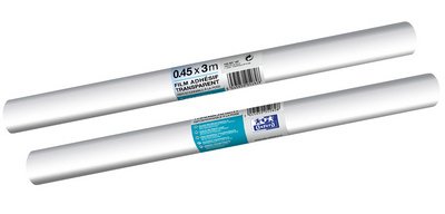 Adhesive book cover roll, 450 mm x 1 m, clear