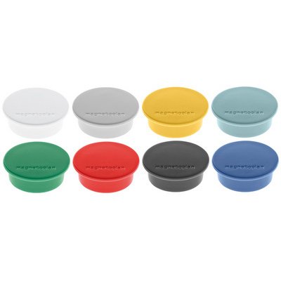 Plots magnétiques aimants Ø 40 mm Discofix Color Magnetoplan - Lot de 10