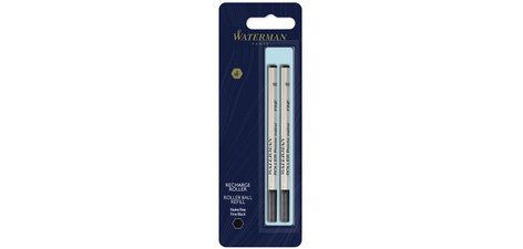 Recharge pour stylo roller, blister de 2, noir