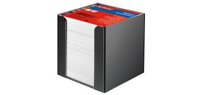 Boîtier pour bloc-notes, en plastique, 90 x 90 mm