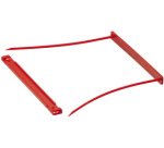 Relieur d'archives plastique rouge pour listing - Boîte de 50