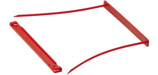 Relieur d'archives plastique rouge pour listing - Boîte de 50