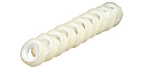 Adhesive tape 33 m x 12 mm, plastic, transparent