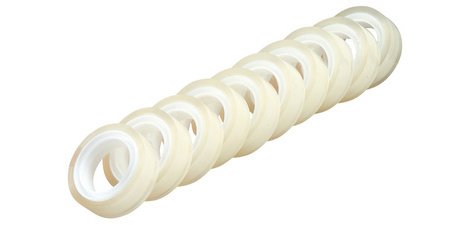 Ruban adhésif 33 m x 12 mm, plastique, transparent