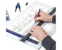 Tekenbord Mars, A3, wit/antraciet/blauw