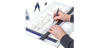 Planche à dessin Mars, A3, blanc/anthracite/bleu